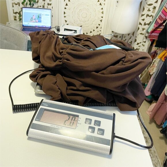 🤤✨Tanya Taylor Mocha Chocolate Brown Marla Long Sleeve Maxi Slit Dress 🤤✨ - Picture 12 of 13